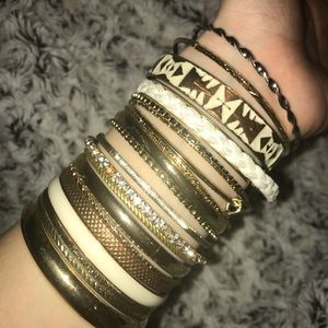 20 golden bracelet set